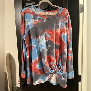 Tie-Dye Long Sleeve Top